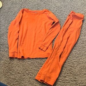 Primary Bright Orange Kids Pajama Set
